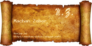 Machan Zobor névjegykártya